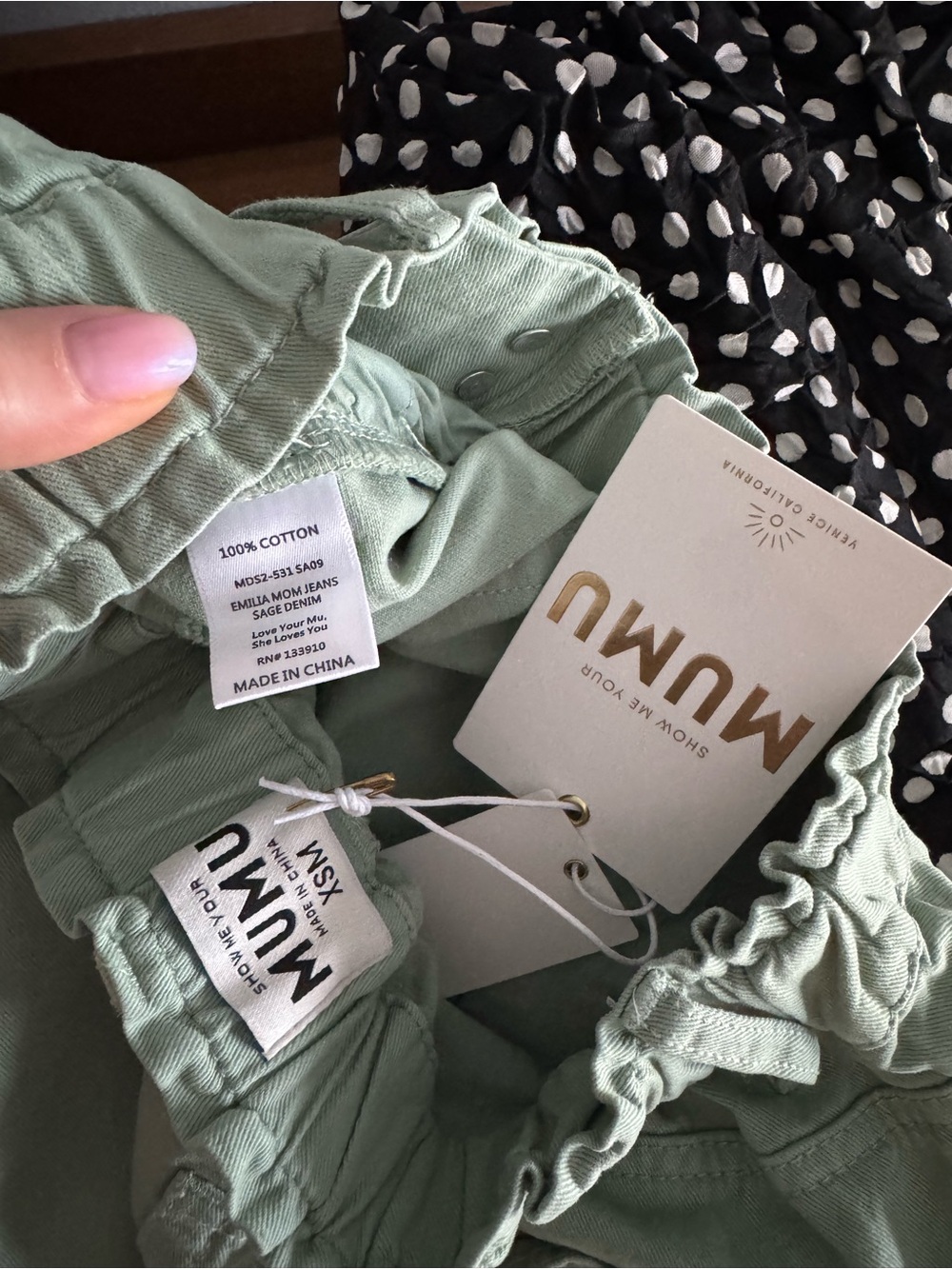 Show Me Your MuMu Emilia Mom Sage Denim Jeans - Picture 11 of 11
